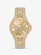 MICHAEL KORS Oversized Camille Pavé Gold-Tone Watch