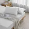 240織紗精梳棉枕套床包組(牛奶白-單人)純色系列