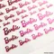 Barbie LOGO貼紙 六色