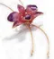 金邊蘭花調整項鍊 Orchid with gold rim sliding necklace