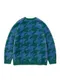【22FW】 Ajobyajo 千鳥紋造型毛衣 (藍綠)