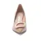 PHENYO 真皮方釦尖頭高跟鞋-粉色