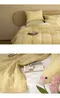 韓製寢具MAATILA－夏季波紋棉被：奶油暖黃色（SS/Q尺寸）