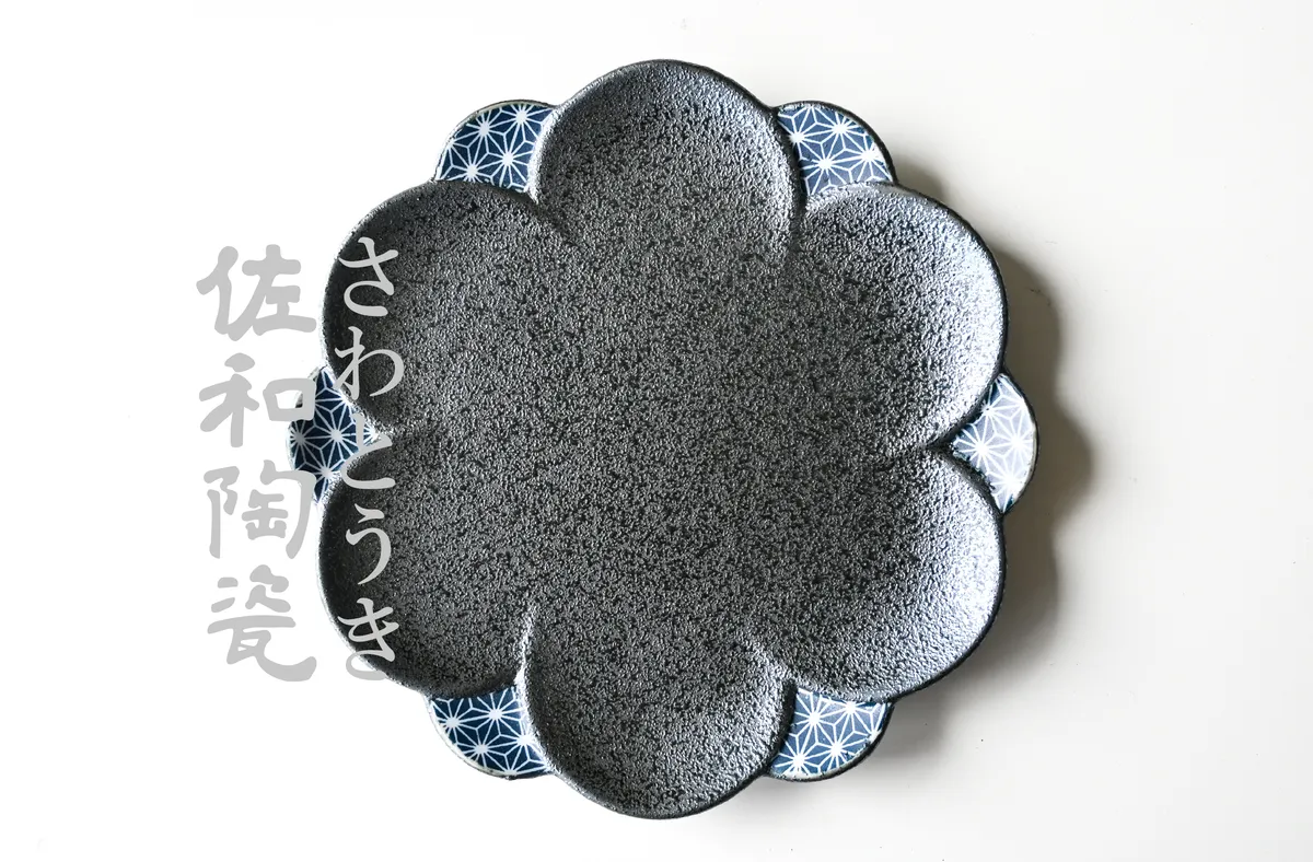 黑梅形7吋皿-日本製