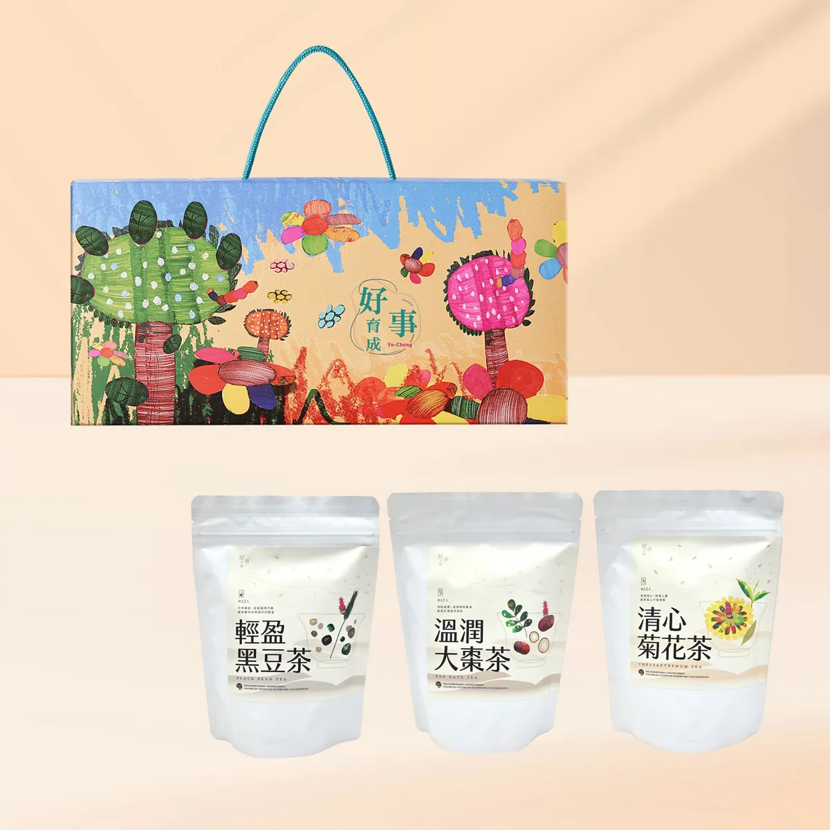 自然茶韻禮盒官方商品包裝與內容物