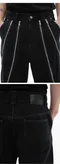 【23SS】ADD 雙曲線拉鍊牛仔寬褲(黑)