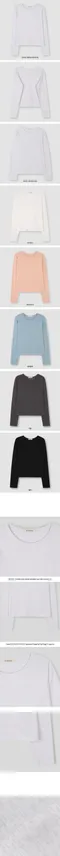 Slowand made－Daily mood Basic T-shirt柔軟長袖上衣：6 color（兩種版型）