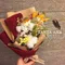 紅色系棉花花束