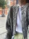 LINENNE－grandma cable cardigan (gray)：羊毛混紡毛衣外套