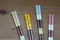 日本四角筷身圓筷頭筷子／水藍底白點、粉紅底白點、黃點點、卡其點