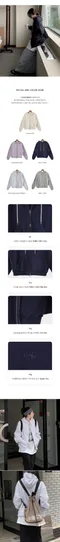 어리틀빗A little b[made]－palette hood zip-up (5color)：刷毛連帽棉質外套