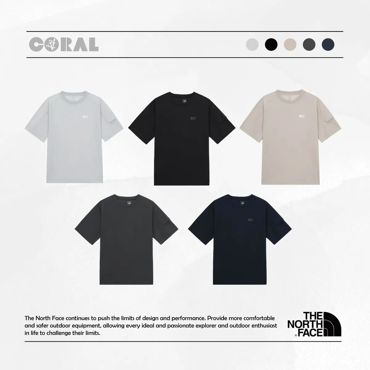 [THE NORTH FACE] M'S FROST S/S R/TEE★NT7UR25 THE NORTH FACE M'S FROST S/S R/TEE 寬鬆版型涼感梭織口袋袖子
