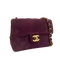 CHANEL Vintage | 紫色麂皮方胖子18 斜背包