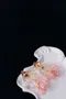 COR-DATE｜粉色花語｜雙花球耳環