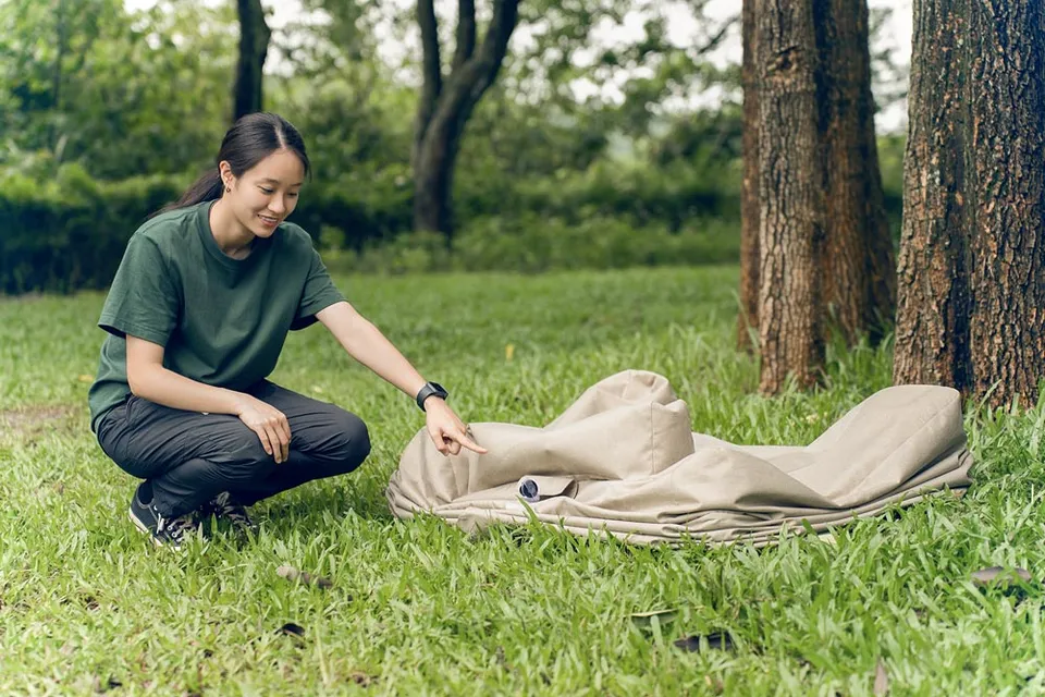 【Outdoorbase】 Air單品充氣沙發 卡其色/深藍－23694/23700
