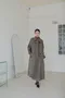 格紋羊毛手工裙 (灰棕)