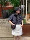 LINENNE－plain white skirt (white)