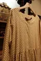 Vintage dress/復古黑色點點黃色洋裝