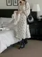 【預購】正韓 古典花卉雪紡綁帶洋裝