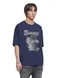 【25SS】Nomanual 美式拚色圖案短袖上衣(深藍)