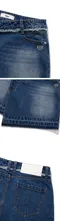 預購【23FW】Fallett 不對稱造型牛仔短裙(藍)