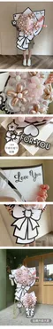 氣球精緻送禮：巨型紀念日-手折花花束大卡片[HCard004]