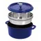 Staub 圓形鑄鐵鍋含蒸籠 26cm 5.0L 櫻桃紅／石墨灰