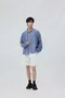 【26SS】韓國 水洗竹節紋落肩襯衫(3色)