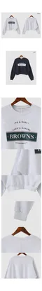 A little b －browns mtm (2color)：中短版印刷大學T