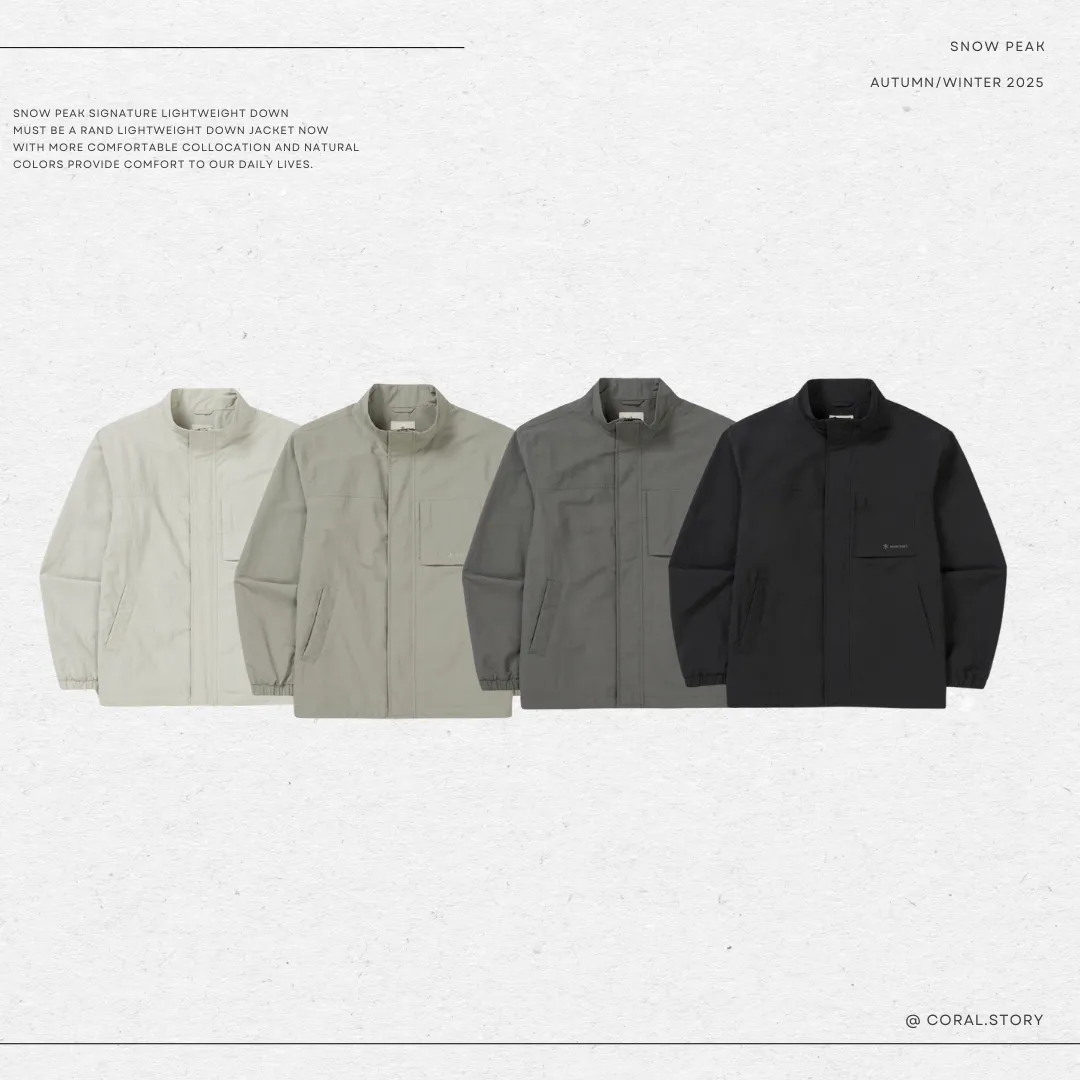 新款開季7折預購中SNOW PEAK CAMPLE STAND NECK WINDBREAKER