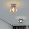 【鹿屋燈飾】DHJ-063-1~2 玻璃圓球鐵藝電鍍半吸頂燈｜LED G4 5W 3000K暖光｜玻璃半吸頂燈 客廳吸頂燈 臥室吸頂燈 陽台吸頂燈