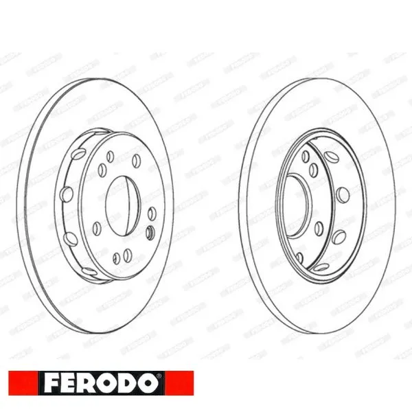 FERODO BRAKE DISCS M-BENZ COUPE(C124) CE敞 85~95/ DDF124 / 前碟