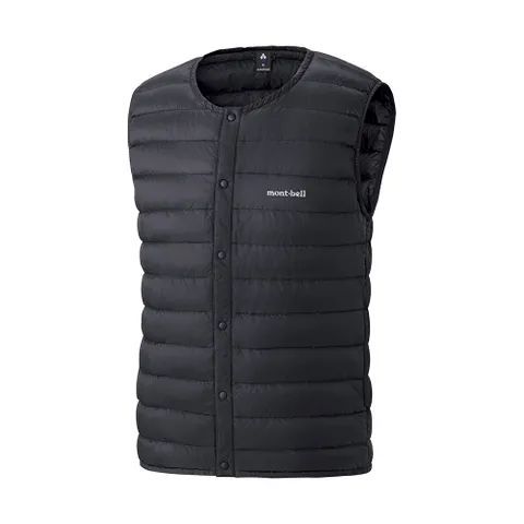 男 Mont Bell Superior Down Vest 羽絨保暖羽絨背心 黑bk