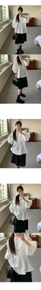 어리틀빗A little b－pino pintuck blouse (2color)：現代感設計造型襯衫