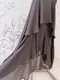 弧形層疊荷葉裙襬 細肩帶洋裝＿(2色:白)