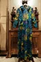 Vintage 60's to Early 70's Vibrant Floral Long Sleeve Polyester Dress/60年代至70年代初復古活力花卉長袖連身裙