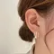 韓風簡約鋯石C型耳環