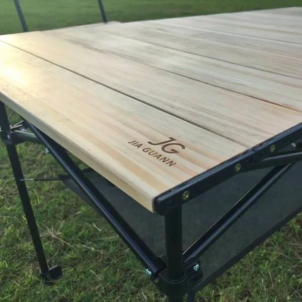 【佳貫】Wood系列 實木折疊收納桌-長方形款 蛋捲桌 木頭桌