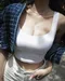✈神級美胸-韓國bra top背心(有胸墊不可拆)