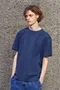 【23SS】Wooalong 刺繡LOGO短袖上衣(深藍)