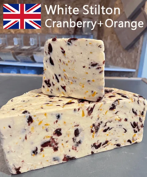 White Stilton Cranberry & Orange英國史帝頓半硬質乳酪(蔓越莓,柑橘)