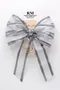 璀璨藍銀蝴蝶結(W286-6/Brilliant blue and silver Butterfly Bow) ｜手作｜布置｜藍銀色｜緞帶用途
