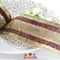 W177 鐵絲金蔥雙紅條紋緞帶 65mm  (W177 Dazzling Metallic Ribbon Gold 65mm)