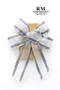 高雅藍銀蝴蝶結 (W286-6Elegant blue silver Butterfly Bow) ｜手作｜布置｜條紋｜緞帶用途