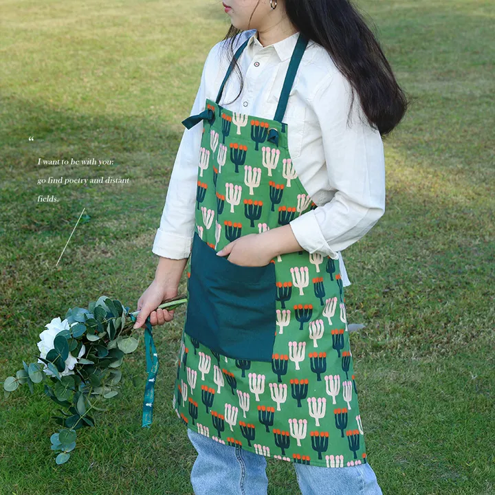 棉質圍裙 工作服 烘焙 卡通 北歐 園藝吊帶 家用圍裙 露營美學