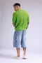 預購-針織網洞短袖POLO衫-綠色