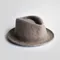 犛牛絨・手塑毛氈帽・灰色・Yak Down Fiber Felt Fedora Hat・Gray