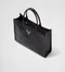 PRADA Large leather handbag with topstitching
