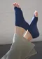 【兩件優惠】Andar－防滑露趾瑜伽襪(素面款)：改版新款