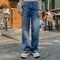 Vinvle－ 經典藍色直筒牛仔褲：3 size